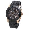 Wrist Watch Men's Waterproof Analog Chronograph Business Black SS-PGBK