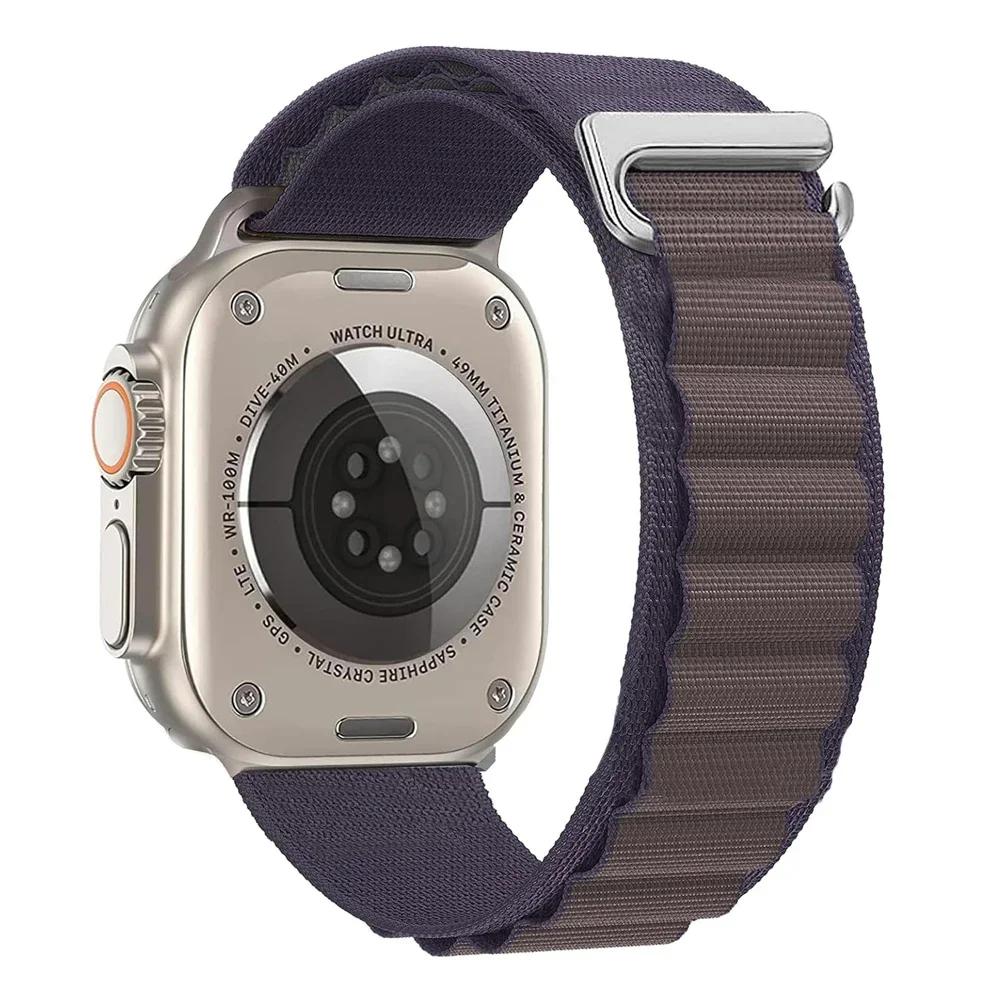 Ремешок Alpine Loop для Apple Watch Ultra 3 Ремешок 49 мм 11 10 9 8 7 46 мм 42 мм 45 мм 41 мм Нейлоновый Спортивный Браслет iWatch 6 5 SE 44 мм Ремень
