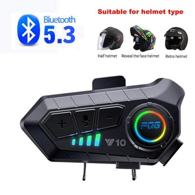 Y10 Гарнитура для мотоциклетного шлема Стерео Bt5.3 Hands Free Ipx6 Водонепроницаемые 2000 мАч Мото Беспроводные наушники Поддержка голосового управления