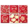 6Pcs Stamp Design Chinese New Year Red Envelope Shining Lucky Money Bag  Chinese Lunar Year
