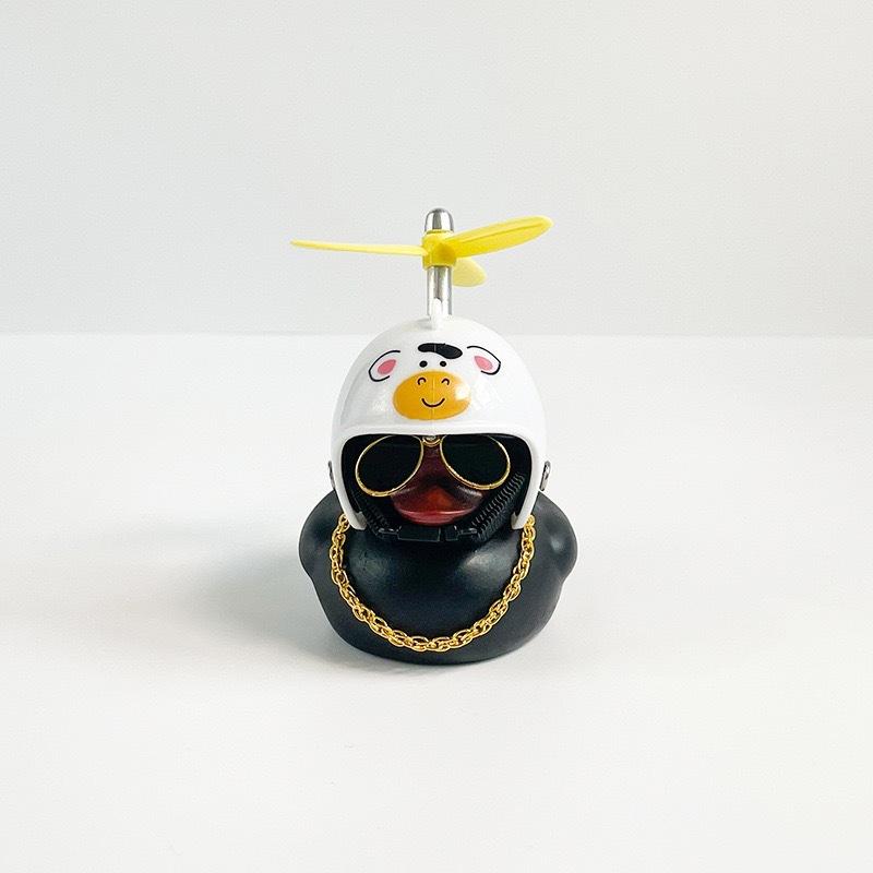 Маленькая желтая утка панда котенок велосипедный колокольчик резиновые милые аксессуары для велосипеда крутые очки воздушный винт украшение для шлема для автомобиля велосипед мотоцикл игрушка