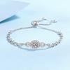 S925 Sterling Silver Moissanite Bracelet for Women Fashionable Simple Pt950 Gold Plated Exquisite Adjustable Bracelet