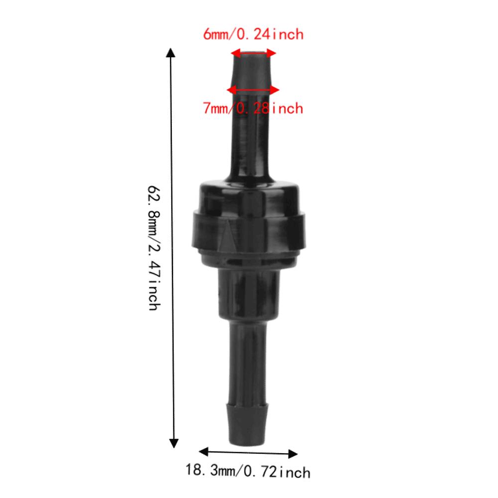 2pcs Slot Design One Way Check Valves Spring Loaded Inline Check Valve For Liquid Handling