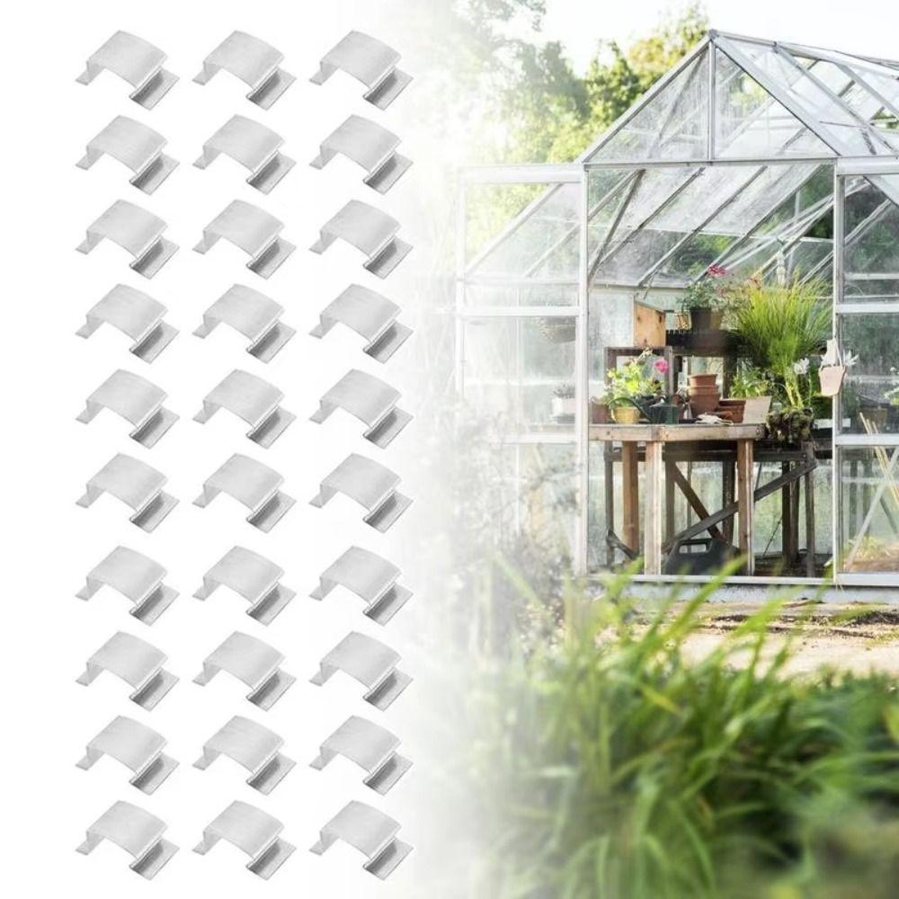 Stainless Steel Greenhouse Glass Clips Rust-resistant Garden Clips Spring Clips Maintenance