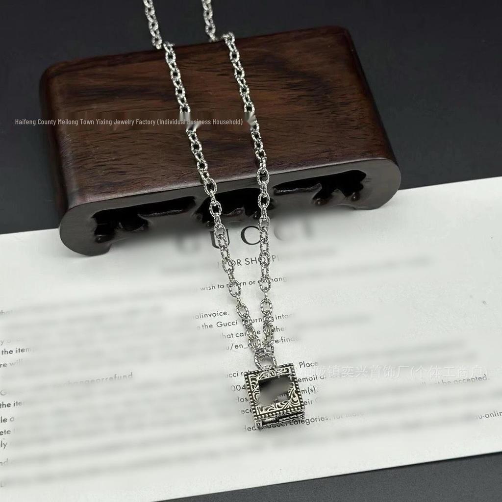 Винтажное ожерелье с двойным символом G, черепом и ключом: Унисекс Большой Размер, Смелая Любовь и Цепочка-свитер с Головой Тигра