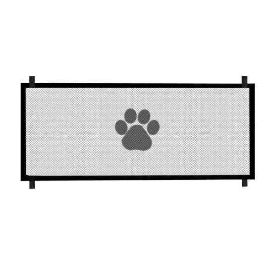 Retractable Mesh Dog Gate for Stairs Portable Pet Safety Net Easy Install Indoor Fence for Kids And Pets