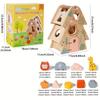 Big Tree Wisdom House Wooden Early Education Toy for Youngsters, Develops Hand Eye Coordination, Featuring Cartoon Animal Blocks for Matching