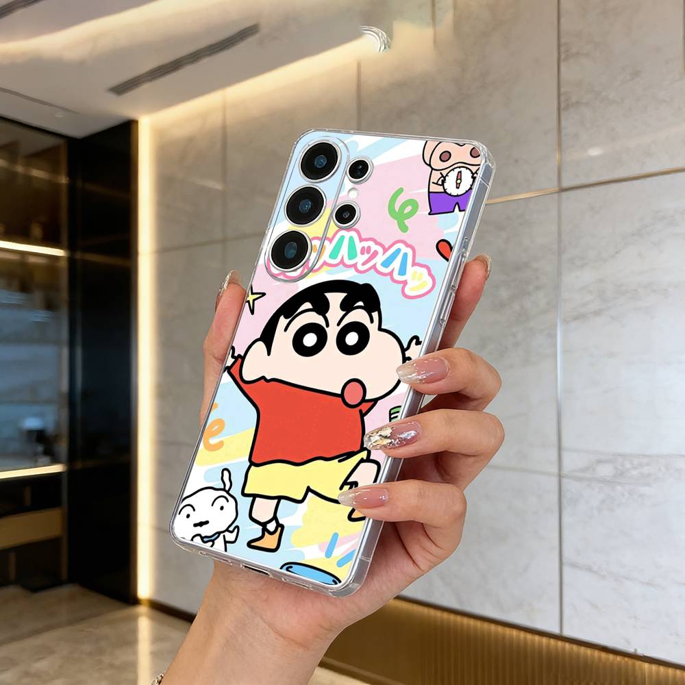 C-S-C-Crayon -Shin-chan Clear Phone Case for Samsung S25, S24, S21, S22, S23, S30, Ultra, S20, Plus, FE, Lite