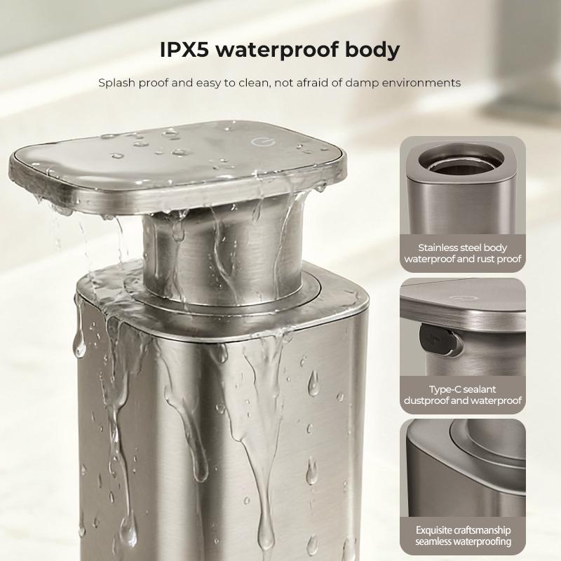 304 Stainless Steel Automatic Hand Sanitizer Automatic Foam Soap Dispenser Digital Display Touchless Liquid Soap Dispenser