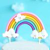 Rainbow Cloud Cake Toppers, Rainbow Cake Cupcake Toppers, Boys Girls Birthday Party Decoration Supplies