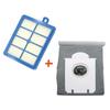 Washable H12 H13 Dust Hepa Filter + High Quality Vacuum Cleaner Bags Fit For Philips Electrolux