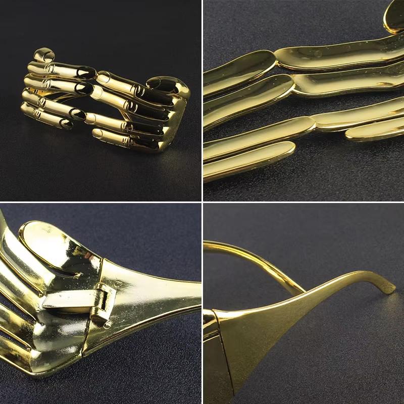 Золотые очки с пальцами для женщин, цельный бар для вечеринки, косплей, необычная модная новинка, головной убор в форме руки