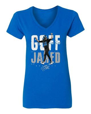 Detroit Quarterback Jared Goff Fans Ladies' V-Neck Tshirt Unisex T-Shirt