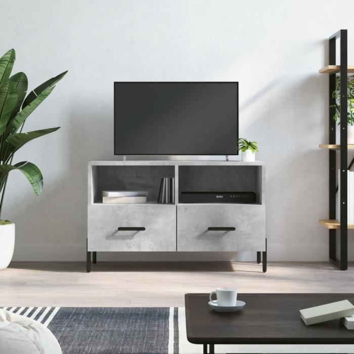VidaXL TV Stand Concrete Grey 80x36x50 Cm Engineered Wood 828984