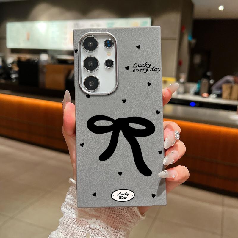 Мягкий чехол для телефона с принтом Wave Point Bowknot для Samsung S25 Ultra S24 FE S23 S22 A16 A56 A55 A36 A15 A26 из матовой кожи TPU с текстурой, ударопрочный тонкий чехол