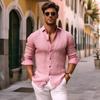 New Men's Casual Vintage Blouse Fashion Cotton Linen Crepe Long Sleeve Shirt Spring Autumn Casual Handsome Male Business Shirts