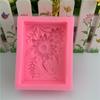 3D Relief Chrysanthemum Silicone Soap Mold Handmade New Moon Flower Bathroom Soap Tool Cake Baking Decoration Craft Supplies