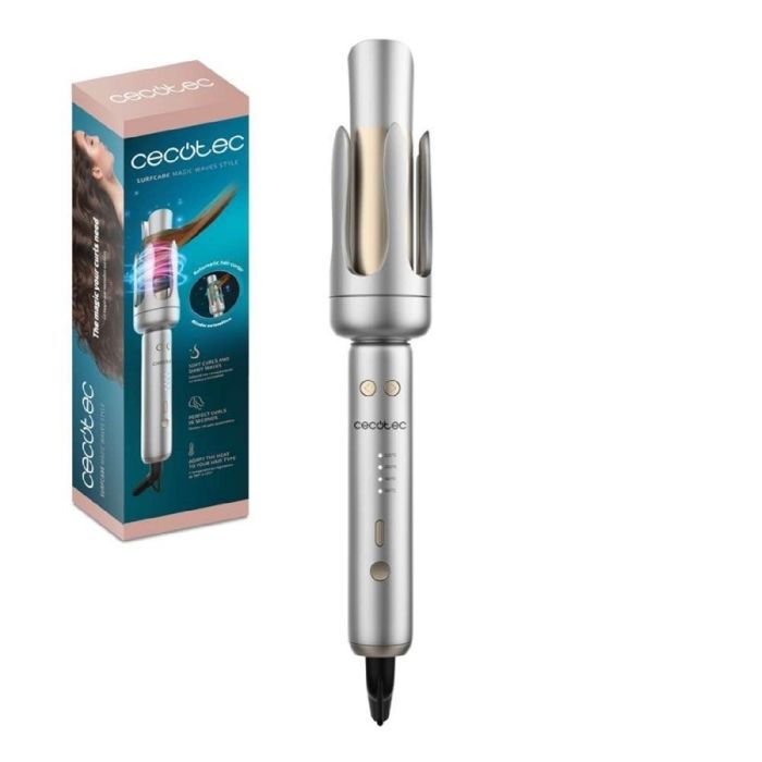 Cecotec Fer à Boucler Automatique avec Câble SurfCare Magic Waves Style. 41W, Revêtement en Céramique et Tourmaline, 32 mm