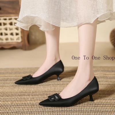 Элегантные туфли на высоком каблуке для женщин, удобные мягкие кожаные туфли для поездок на работу, французские туфли на тонком каблуке с острым носком, женские туфли на каблуках для танцев