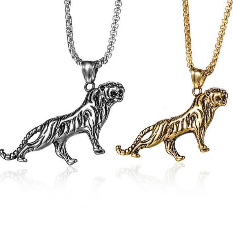 Mighty Korean Version Tiger Men's Pendant Titanium Steel Titanium Steel Necklace