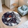 Круглый ковер Roaring Wolf, Ковер для гостиной, спальни, дивана, игровой комнаты, Декор, Нескользящий коврик для пола