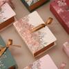 1Pc Book Shape Gift Box Ith Ribbon Paperboard Candy Chocolate Present Packaging Box For Wedding Birthday Mother'S Day