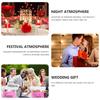 24Pcs Heart Shaped LED Electronic Lamp Flameless Warm White Flickering Light for Valentine Christmas Party Decor Night