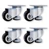 Set of 4 Casters with Adjustable Feet, Weight Capacity 200kg/120kg, for DIY, Machinery, Equipment, Furniture, and Freestanding (Set of 4 (Large))