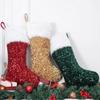 Hanging Christmas Stocking Large Size Xmas Gift Bag Sequin Christmas Gift Socks  Christmas Decor