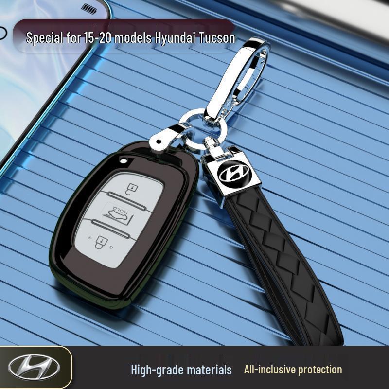 Чехол-брелок и цепочка с пряжкой для Hyundai Tucson 2015-2020 - Совместим с моделями Beijing 19 и 2018.