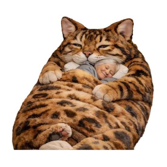 Плюшевый спальный мешок-конверт для взрослых Кот Лягушка Акула Змея Кролик Мешок для сна Домашний Путешествия Холодная погода Мужчины Женщины Плюшевый животный коврик для сна