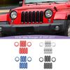 ABS Car Headlight Decorative Cover Grille Decoratiion Stickers With Mesh For Jeep Wragnler JK 2007-2017 Car Exterior Accessories