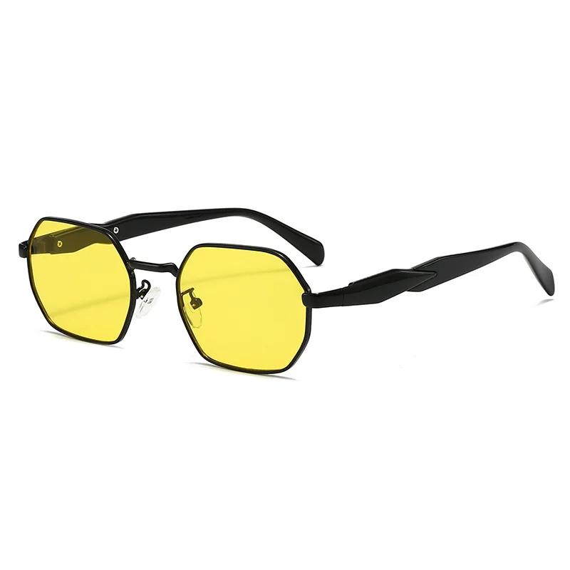 Новые ретро-солнцезащитные очки для женщин и мужчин, модные, многоугольная металлическая оправа, люксовый бренд, дизайнерские, с защитой UV400