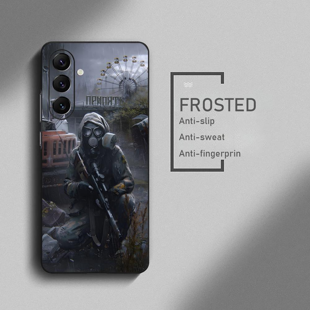 Крутой чехол для телефона S-Stalker 2 Hot Game для Samsung Galaxy S26 S25 S24 S23 S22 S21 Plus Ultra Note20 Мягкий Черный
