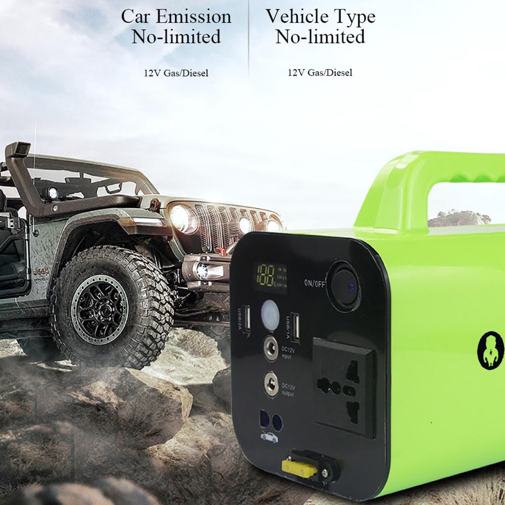 220V 300W Emergency Generator 118000mAh Portable Power Station Car Jump Starter Solar Power Bank Outdoor Power Supply Inverter