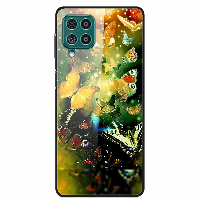 Для Samsung M32 Чехол Закаленное Стекло Жесткая Задняя Крышка Чехол Для Samsung Galaxy A12 A22 M32 Чехол Для Телефона Cover M 32 A 22 Funda Coque