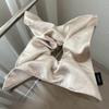 Korean Satin Silk Square Scrunchies Solid Color Elegant Hair Bands Women Girls Ponytail Holder French Hair Ties Hair Accessories