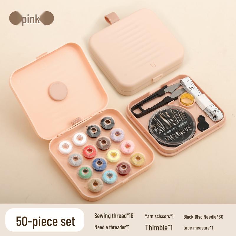 High-Quality Solid Wood Sewing Box: Complete Needle & Thread Set for Home, Weddings, Dorms