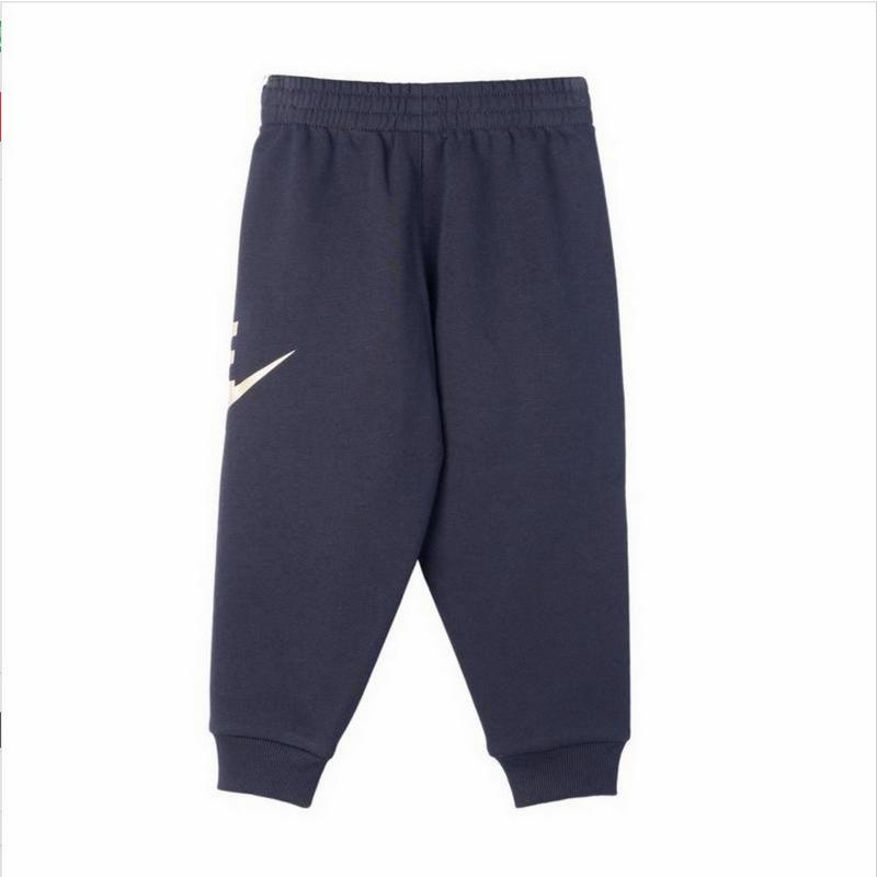 Children Aged 3 7 Years Old Nike Knitted Sweatpants Fleece Lined Comfortable Lightweight Casual Navy Blue FV3301-011