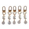 1Pc Key Logo Monogram Charm Key Fob Durability Bag Charm Lightweight Butterfly Monogram Keychain Car Key Companion Metal Keychain