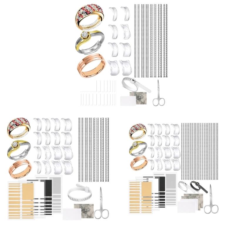 Assorted Rings Sizer Kits Invisible Fit Adjuster for Loose Bands Comfortable Plastic Rings Reducer Sizing Strips
