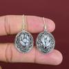Серьги из настоящего драгоценного камня Pinolith Jasper, серьги из стерлингового серебра 925 пробы, винтажные серьги, дизайнерские ювелирные изделия ручной работы, висячие серьги, подарки для нее