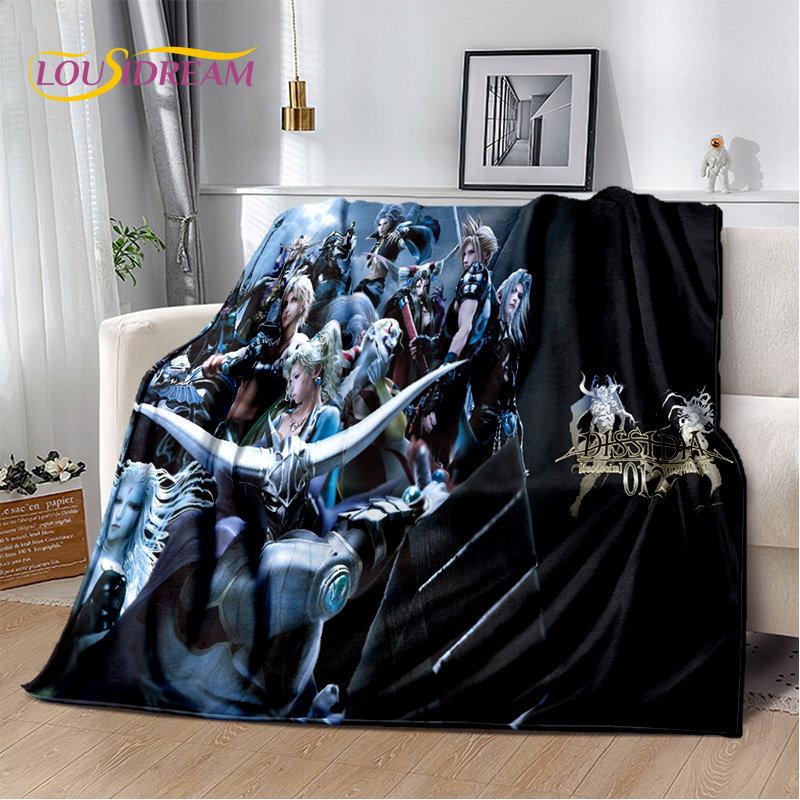 Мягкое плюшевое одеяло серии Final Fantasy Games Gamer, фланелевое одеяло, одеяло для гостиной, спальни, кровати, дивана, чехол для пикника