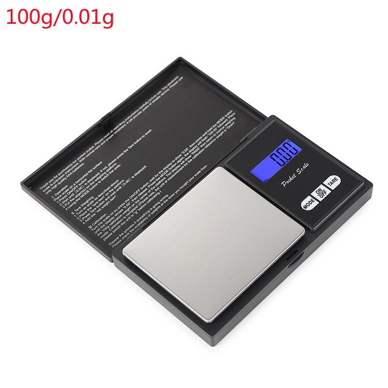 Kitchen Jewelry Electronic Digital Pocket Scale 0.1/0.01g Precision Mini Jewelry Weighing Scale Backlight Digital Gram Scale