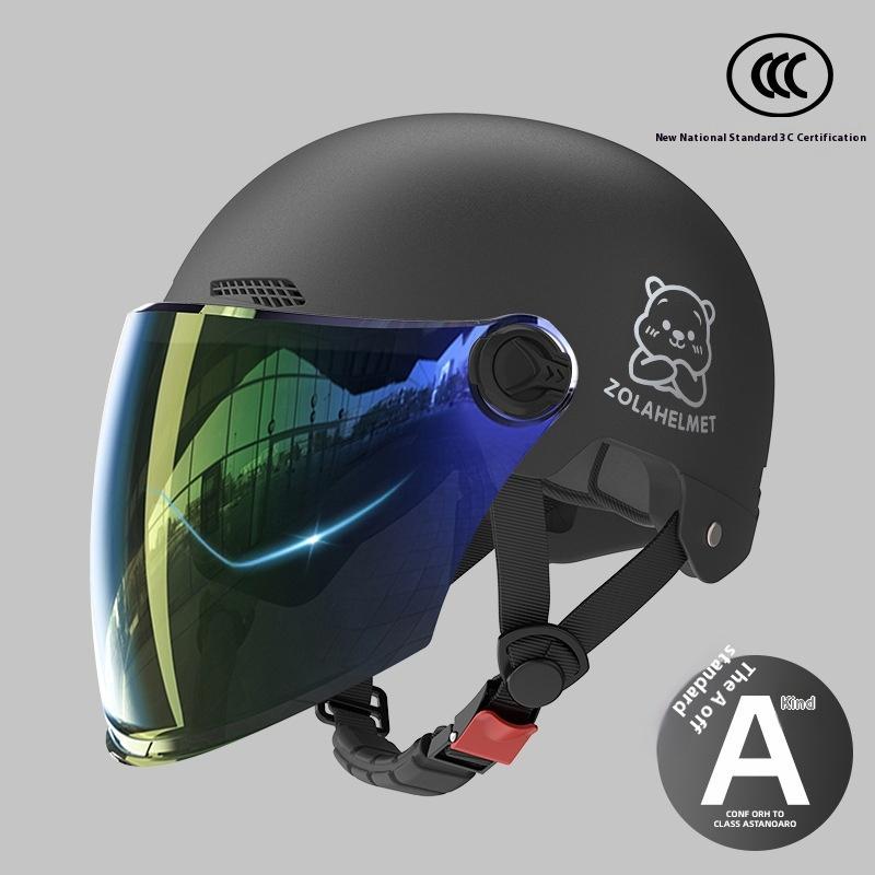 Bear Helmet, Electric Car, Half Helmet, Sunscreen for Women, Ventilated and Light, Wholesale with Ear Protectors, Warm In Winter
