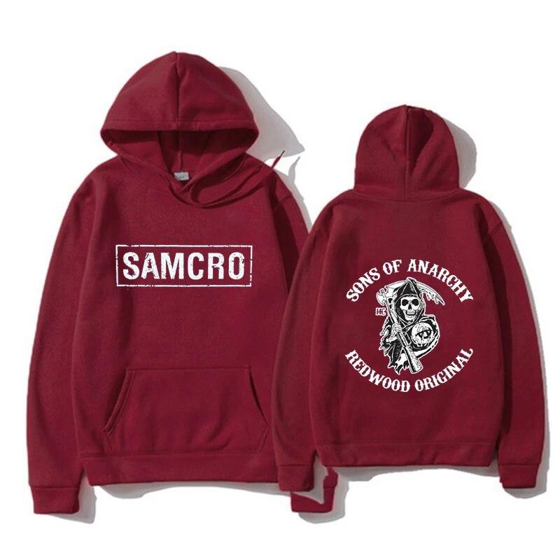 Одежда с капюшоном Сынов Анархии для мужчин и женщин, надетая на пенис SOA, в большом таманьо, для унисекс
