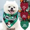 10/1PCS Christmas Dog Cat Triangle Scarf Cartoon Santa Claus Snowman Triangle Scarf Pet Saliva Towel Christmas Pet Supplies