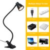 Tomshine 5W 24LEDs Table Desk Lamp Reading Beside Light Clamp CLip Lighting Fixture USB Powered