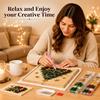 DIY Christmas Pearl Diamond Painting Acrylic 2D Flat Print 3D Art, 25x25 cm Frameless Wall Decor for Adults and Beginners