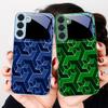 Абстрактная геометрическая сетка Для Samsung S26 S22 S8 9 10 S20 Ultra S21 Pro S22 Plus S23 FE S24Ultra S25 Edge S24+ Стеклянный чехол для телефона